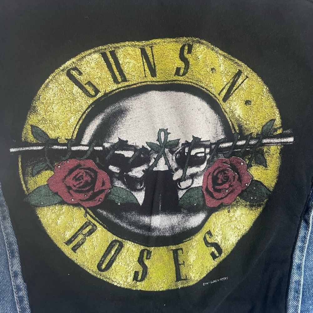 Custom Vintage Guns & Roses Jean Jacket - Picture 2 of 5
